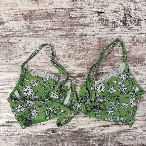 Zaful Floral Green Bikini Top - Picture 3 of 5